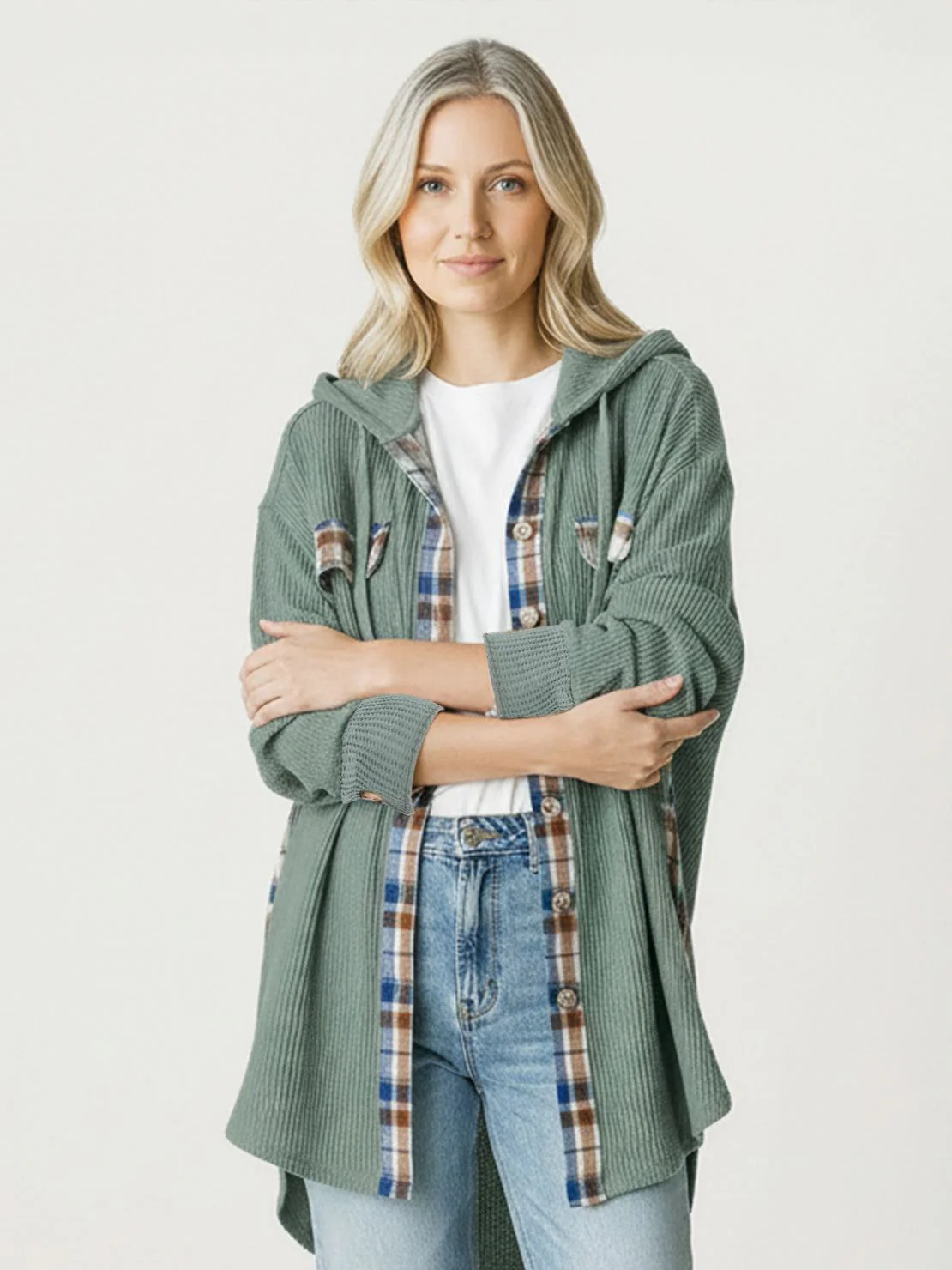 CloudKnit Oversized Hooded Shacket - Image 25