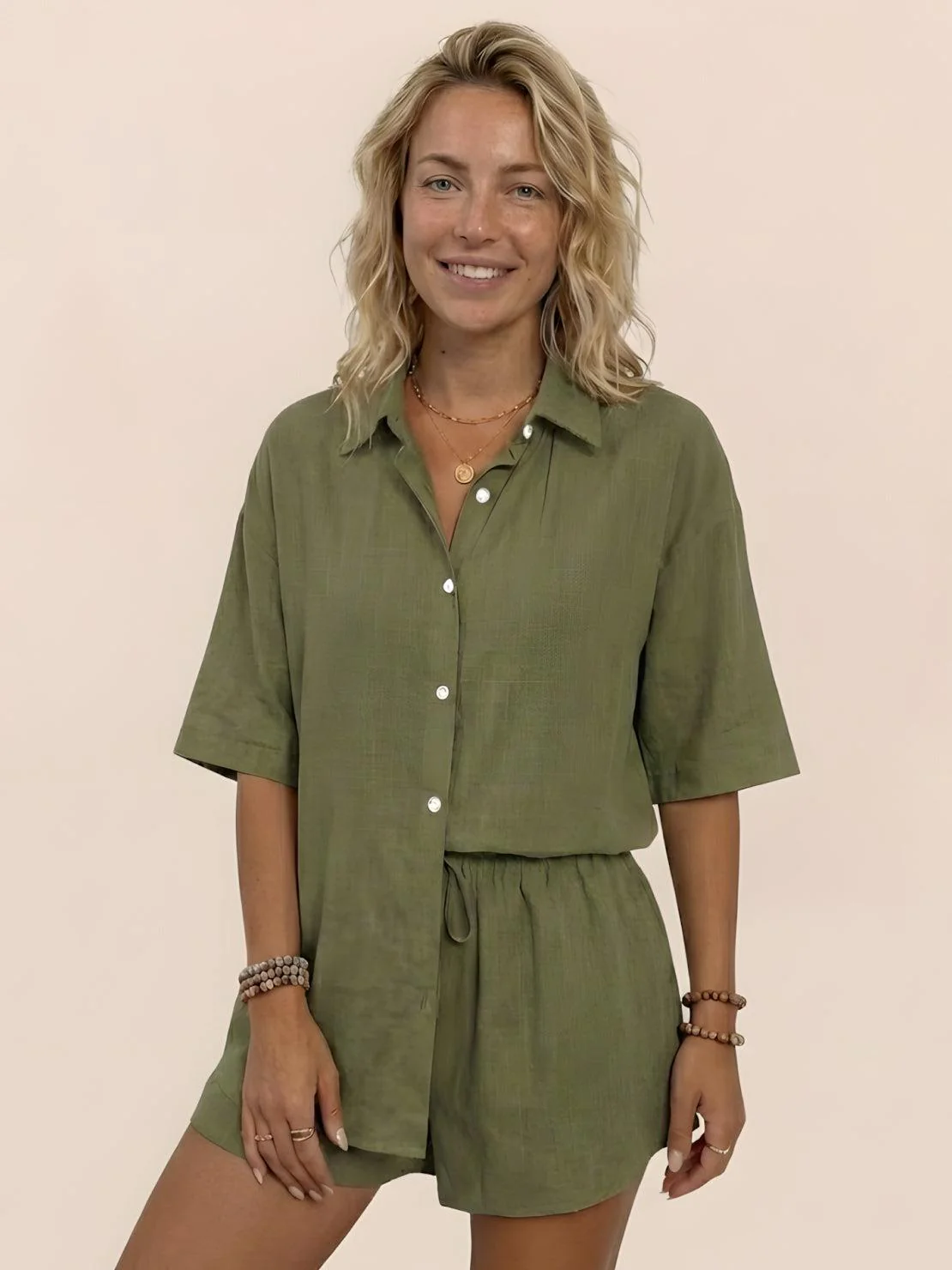 Coastal Linen Cotton Two Piece Set - Image 11