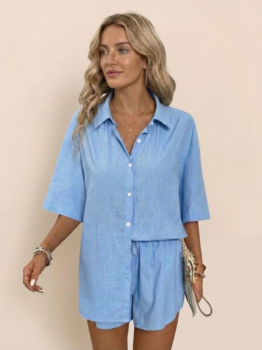 Coastal Linen Cotton Two Piece Set - Image 6
