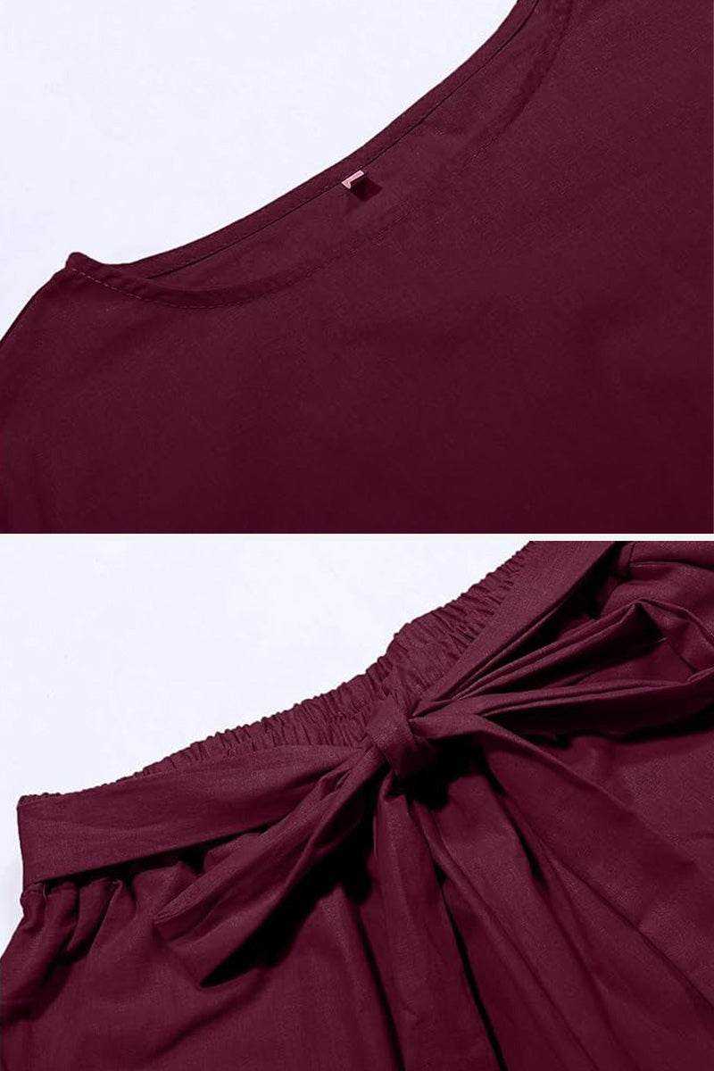 Cotton-Linen Blend Monochrome Two-Piece Set - Image 13