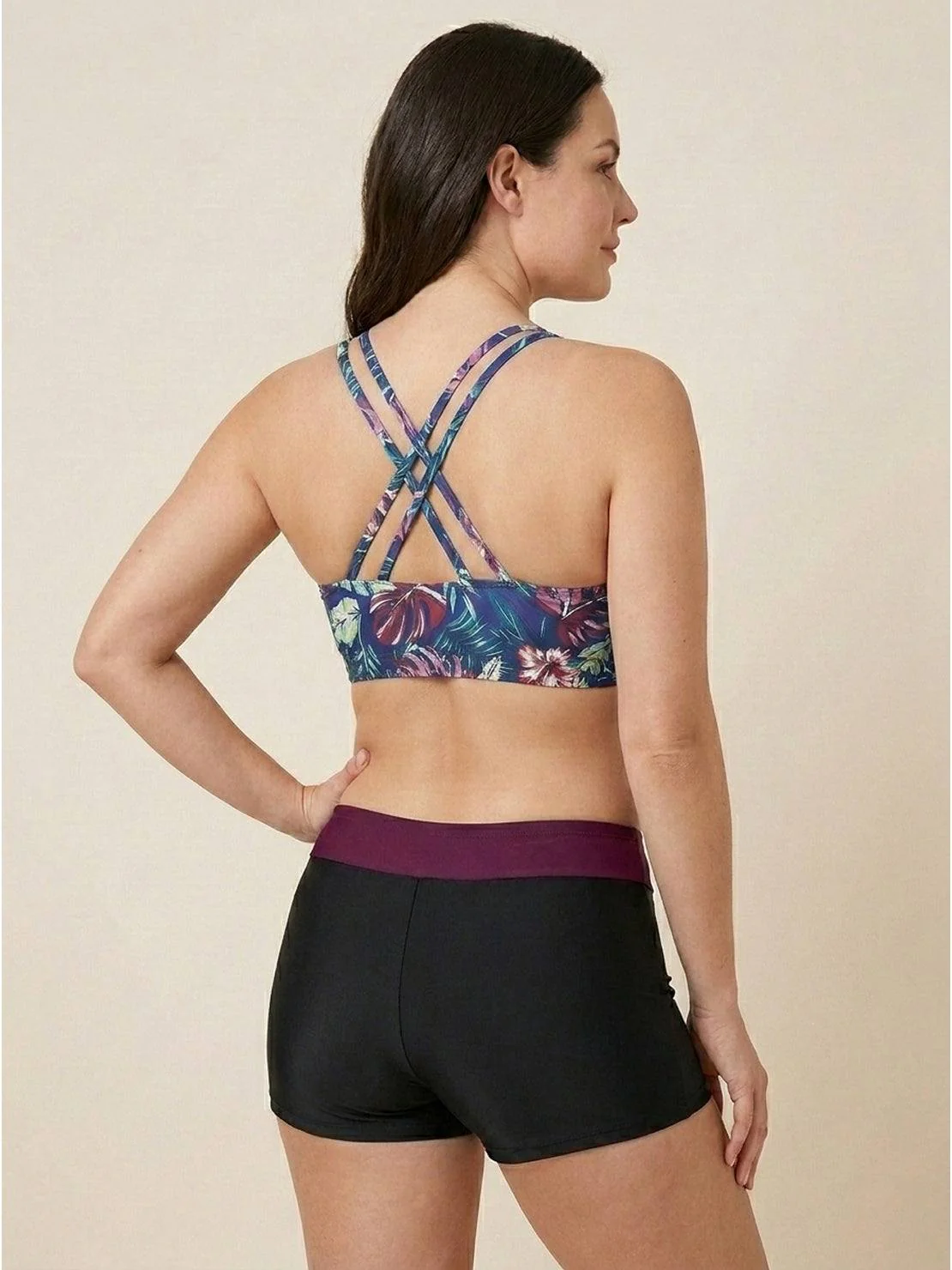 Criss-Cross Back Three-Piece Tankini Set - Image 35