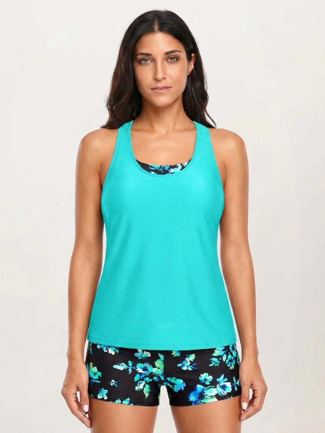 Criss-Cross Back Three-Piece Tankini Set - Image 6