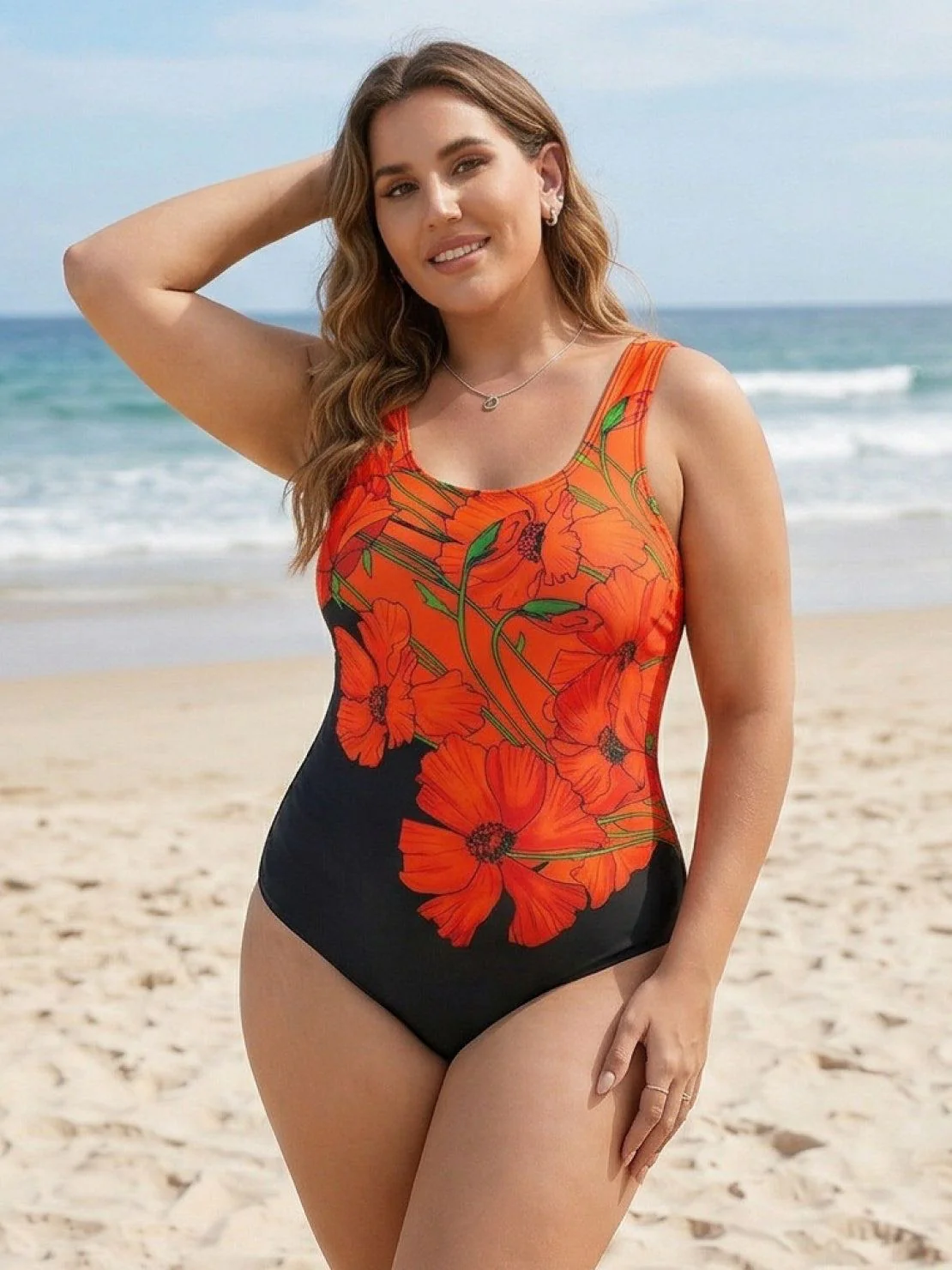 Curve-Fit Open-Back Swimsuit - Image 2