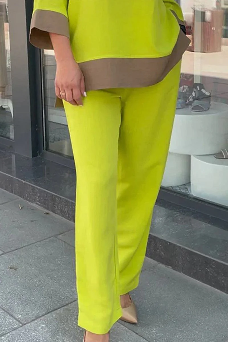 Dual-Tone 3/4 Sleeve Two-Piece Set - Image 7