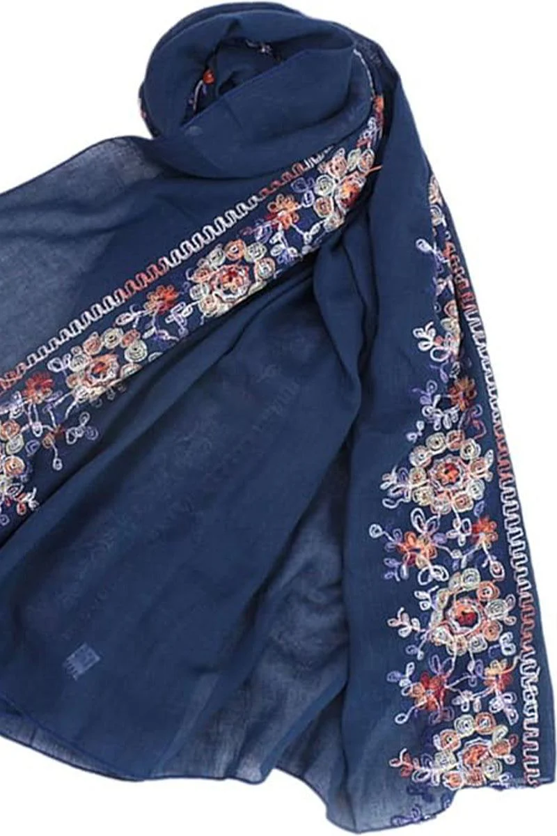 Embroidered Travel-Must Versatile Shawl - Image 15