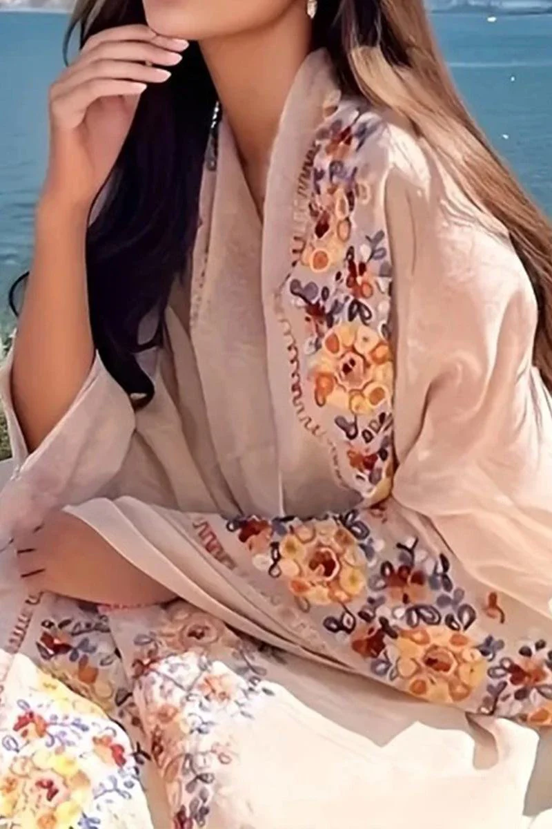 Embroidered Travel-Must Versatile Shawl - Image 17