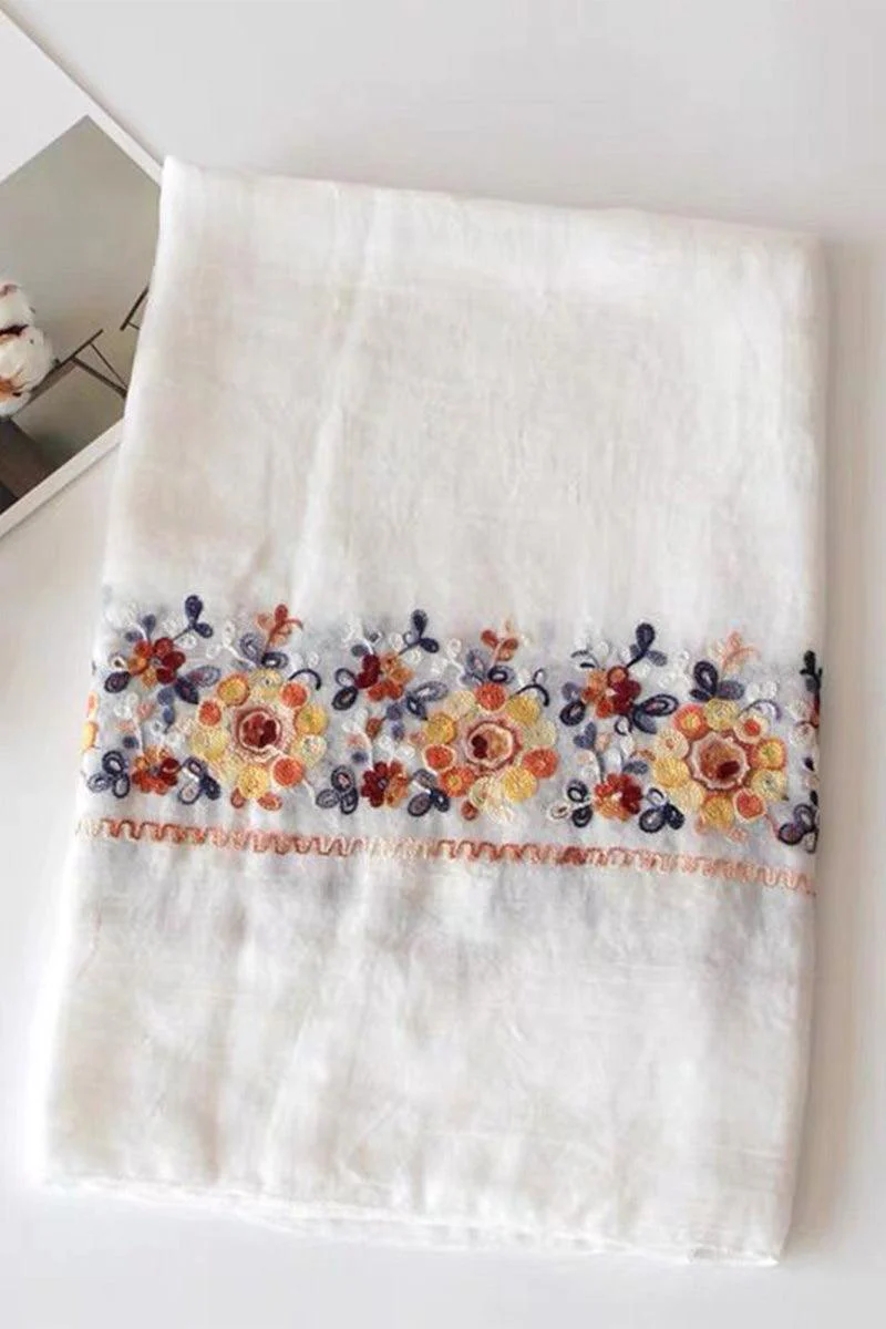 Embroidered Travel-Must Versatile Shawl - Image 9