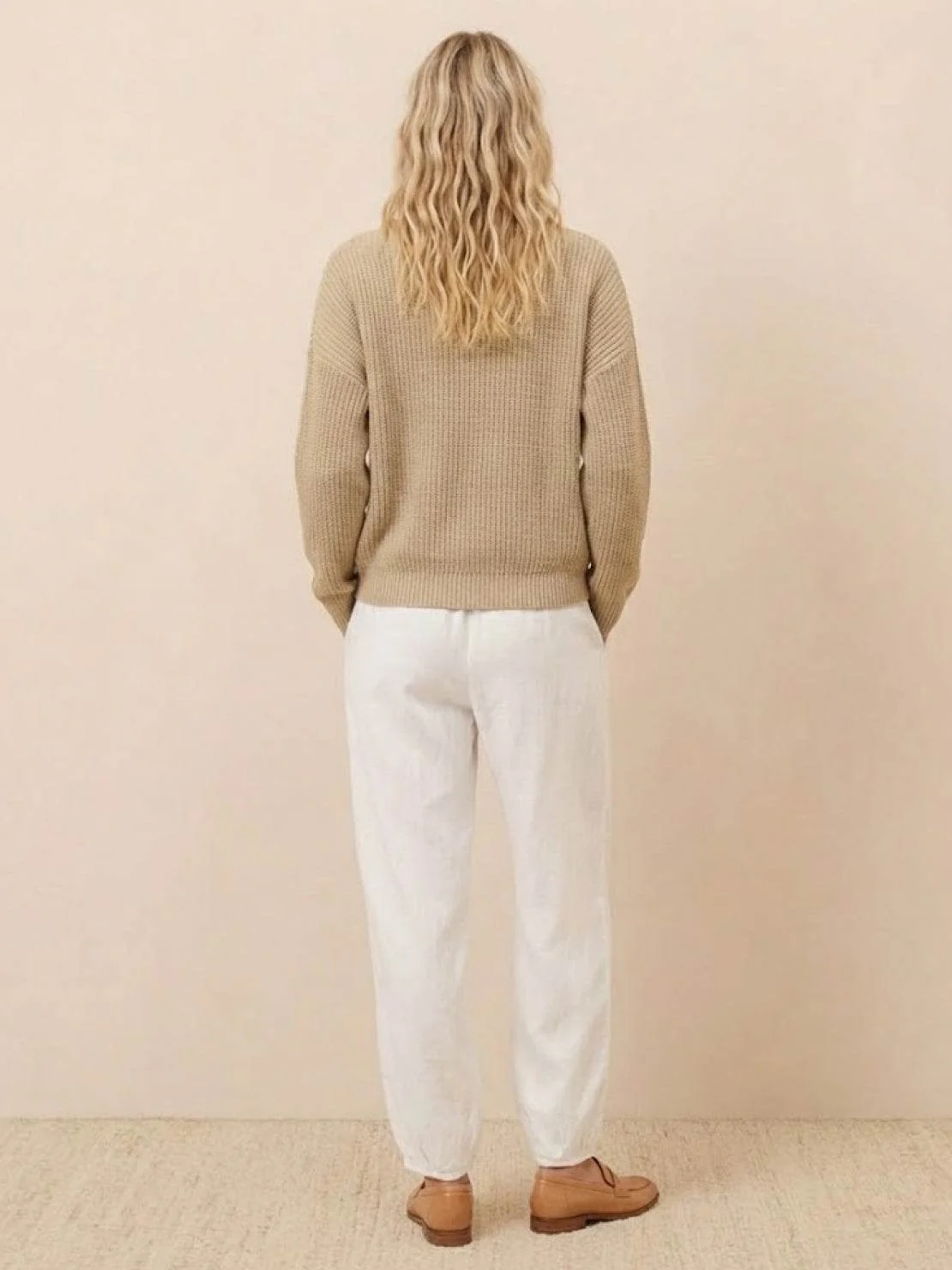 European Minimalism: Relaxed Sweater Top And Trouser Set - Image 20