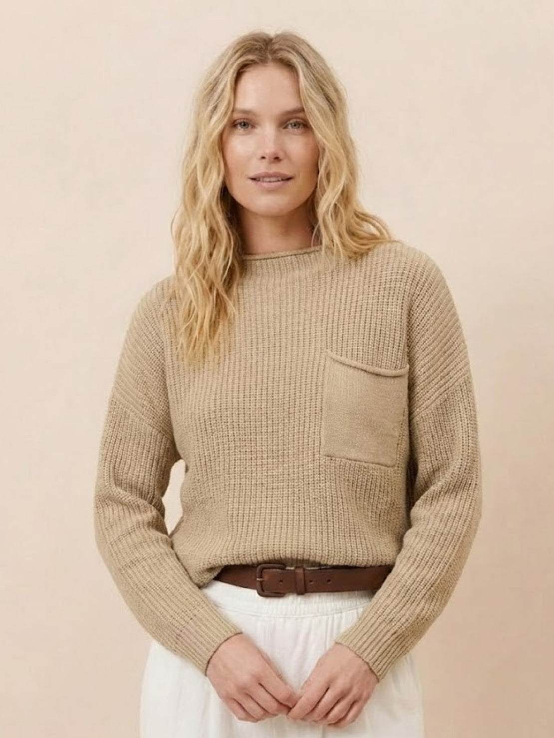 European Minimalism: Relaxed Sweater Top And Trouser Set - Image 21