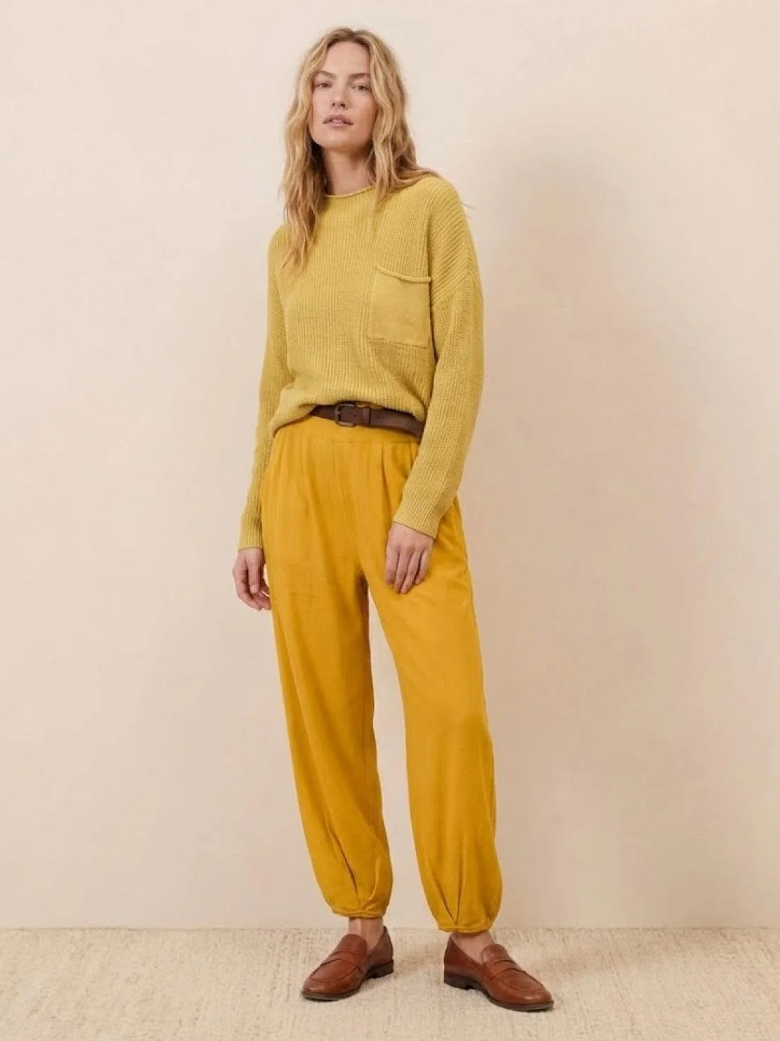 European Minimalism: Relaxed Sweater Top And Trouser Set - Image 37