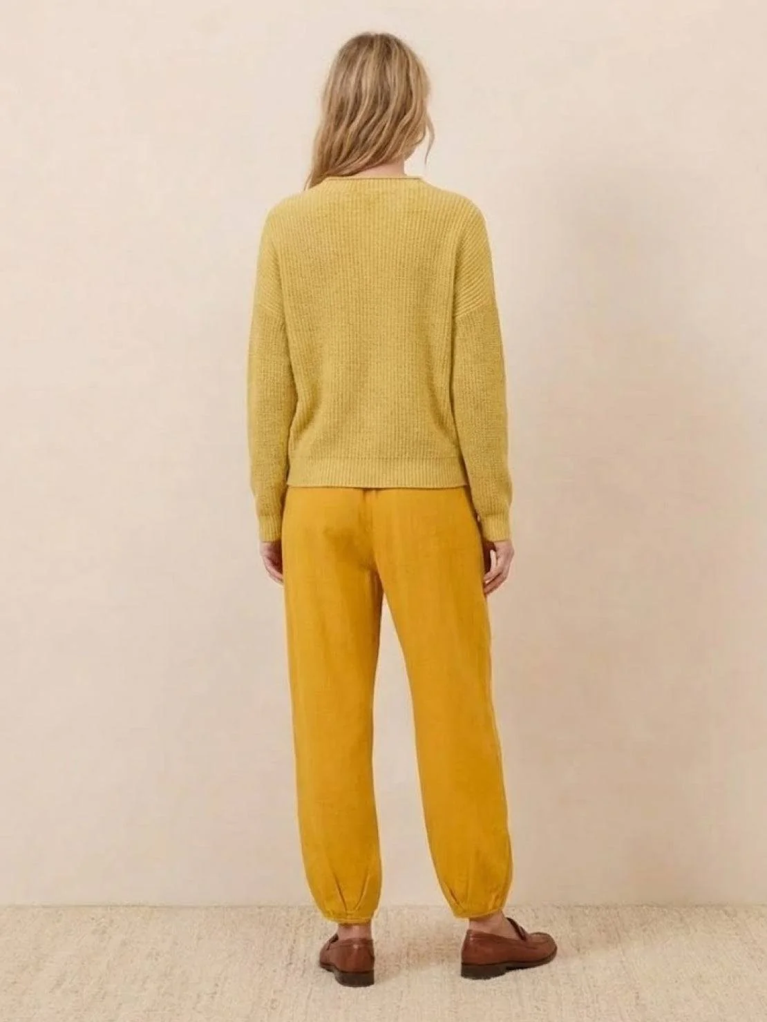 European Minimalism: Relaxed Sweater Top And Trouser Set - Image 38