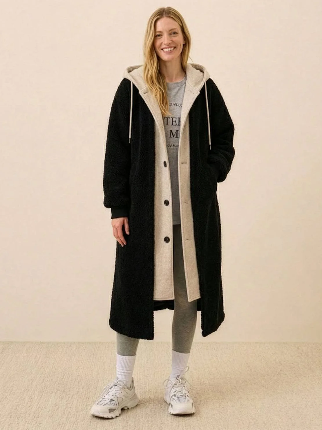 Everyday Wear Oversized Sherpa Long Coat