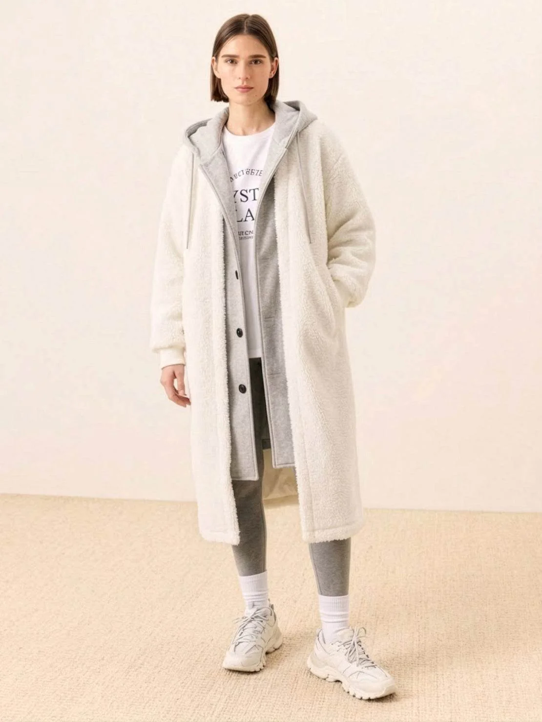 Everyday Wear Oversized Sherpa Long Coat - Image 19