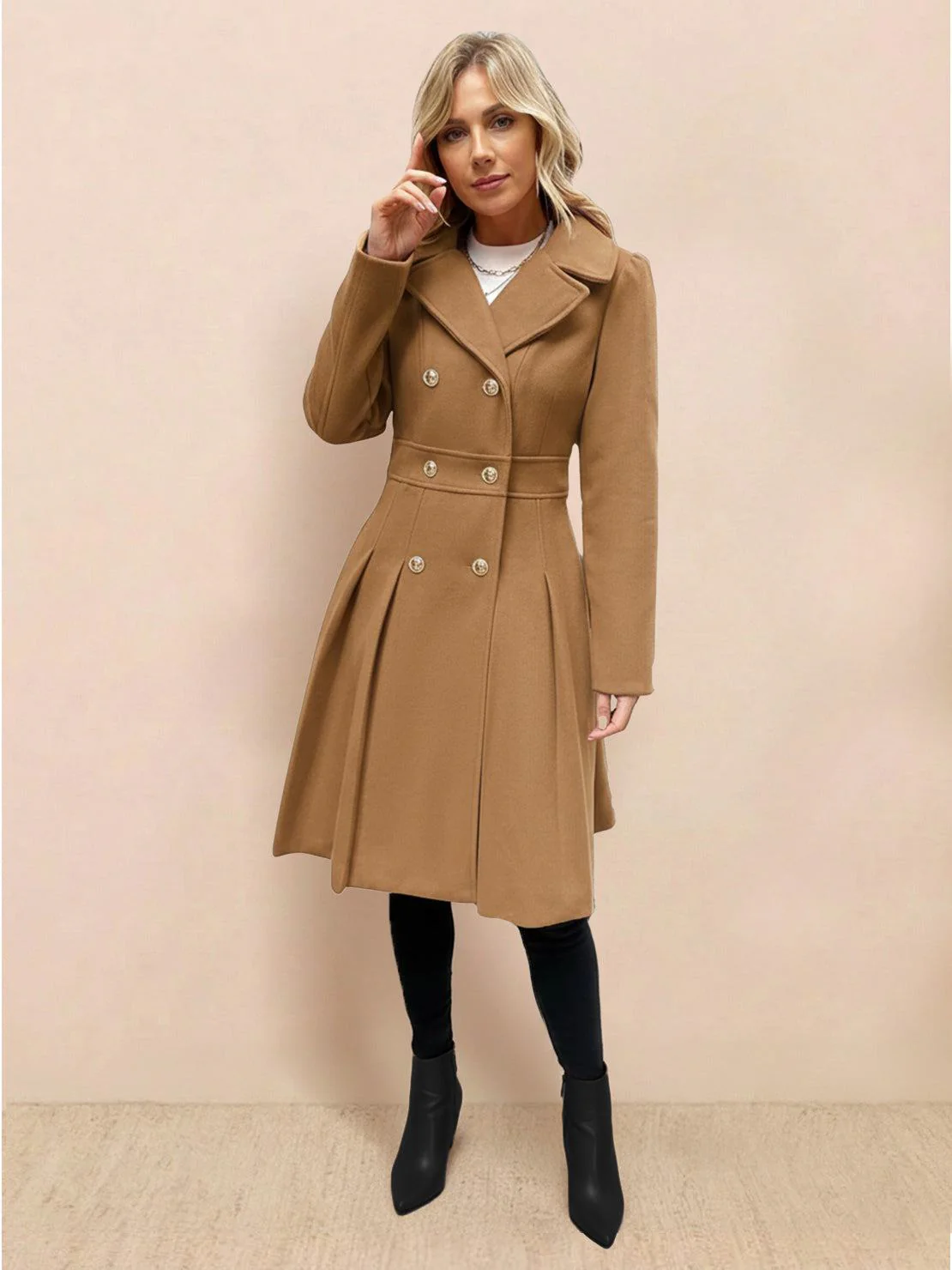 Fit & Flare Trench Coat - Image 25