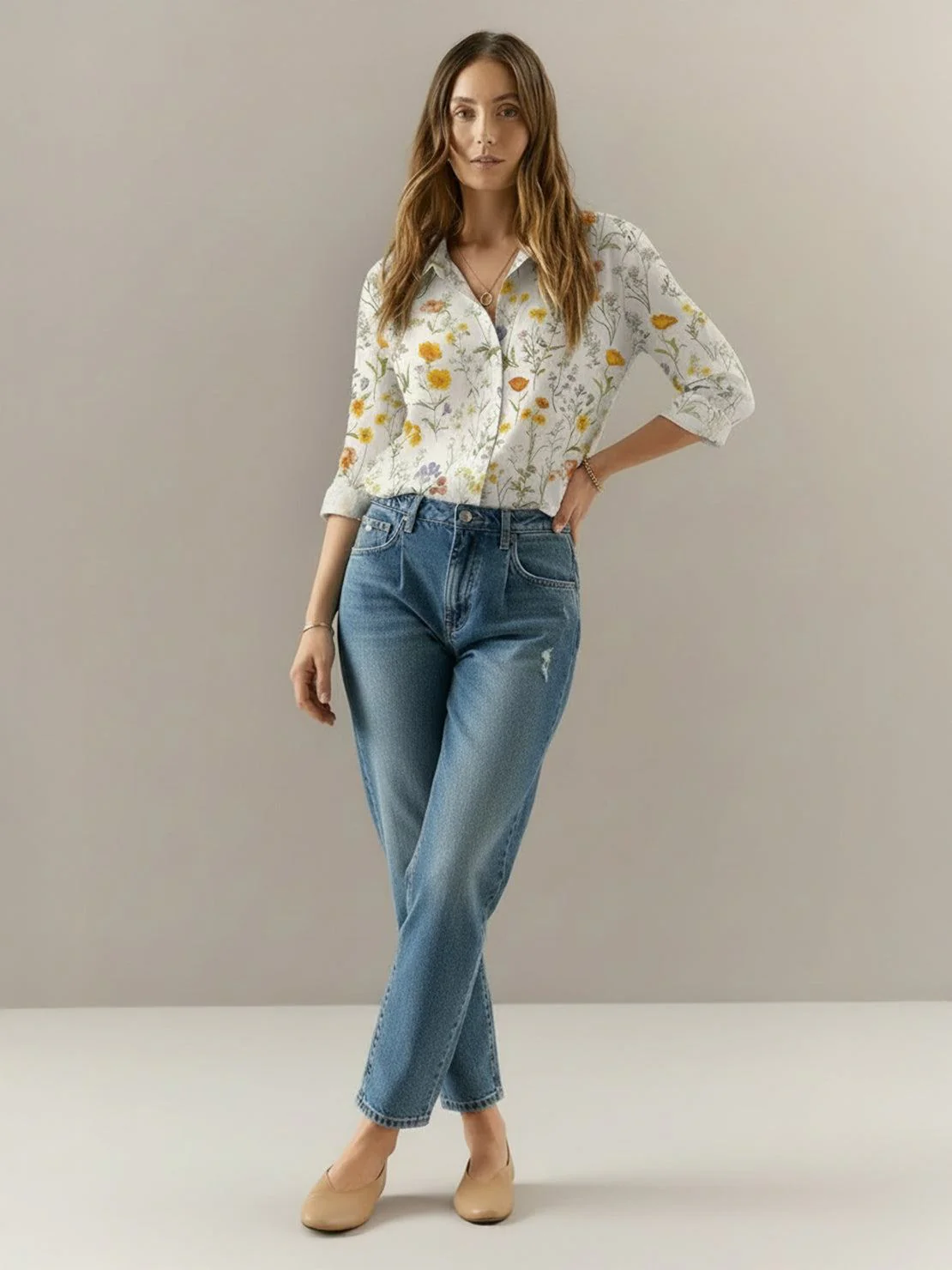 Floral Button-Down Shirt - Image 4
