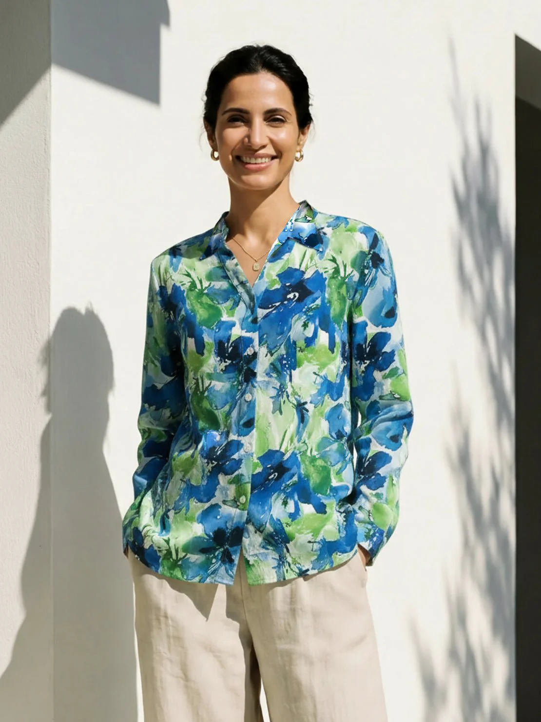 Floral Button-Down Shirt - Image 58