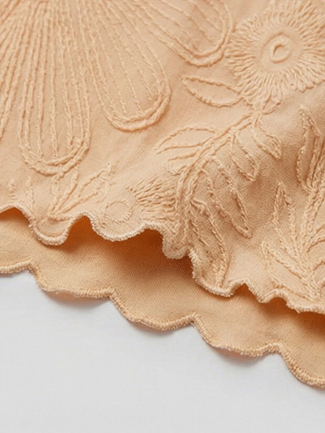 Floral Jacquard Pleated Top - Image 47
