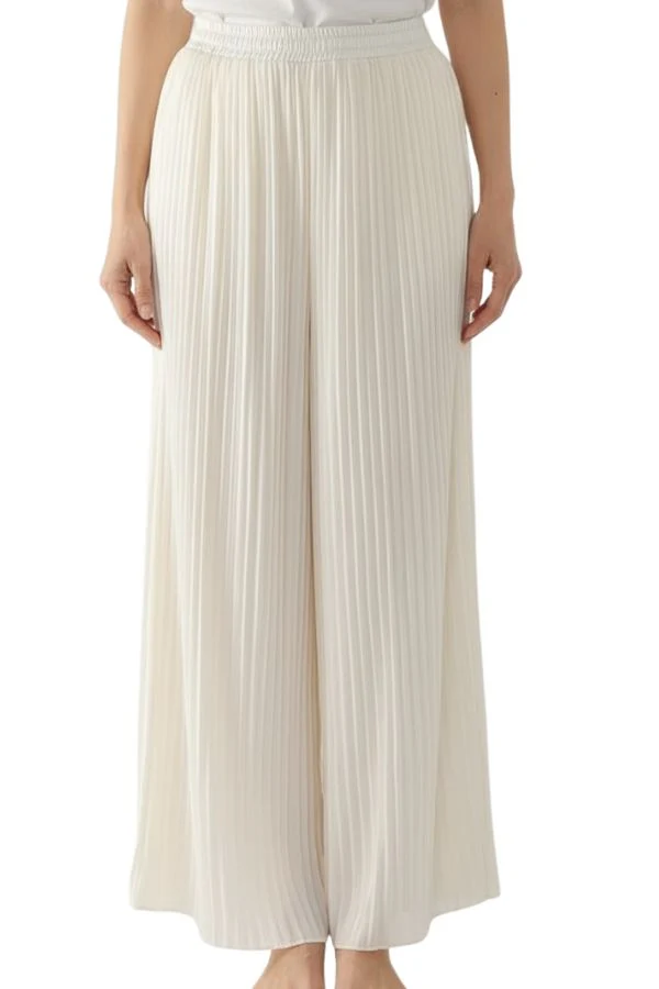 Garden Soirée Cotton-Silk Pleated Trouser
