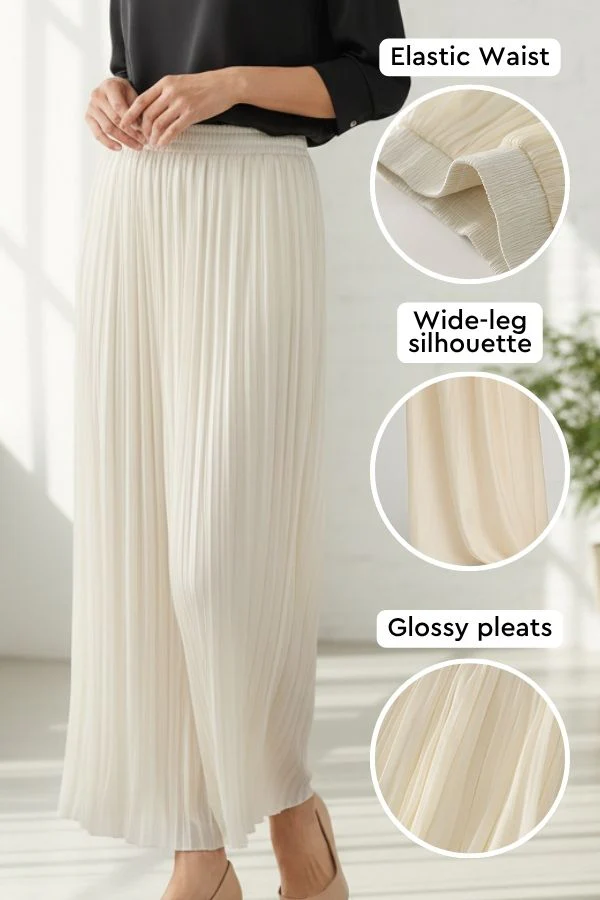 Garden Soirée Cotton-Silk Pleated Trouser - Image 2
