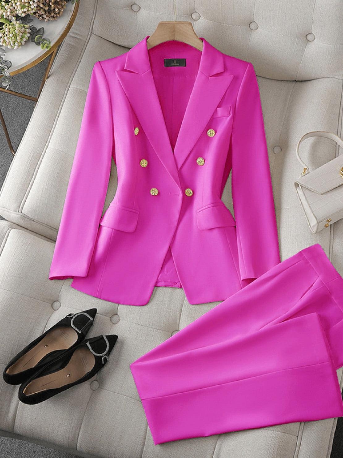 Gold Button Double-Breasted Co-Ord - Image 24