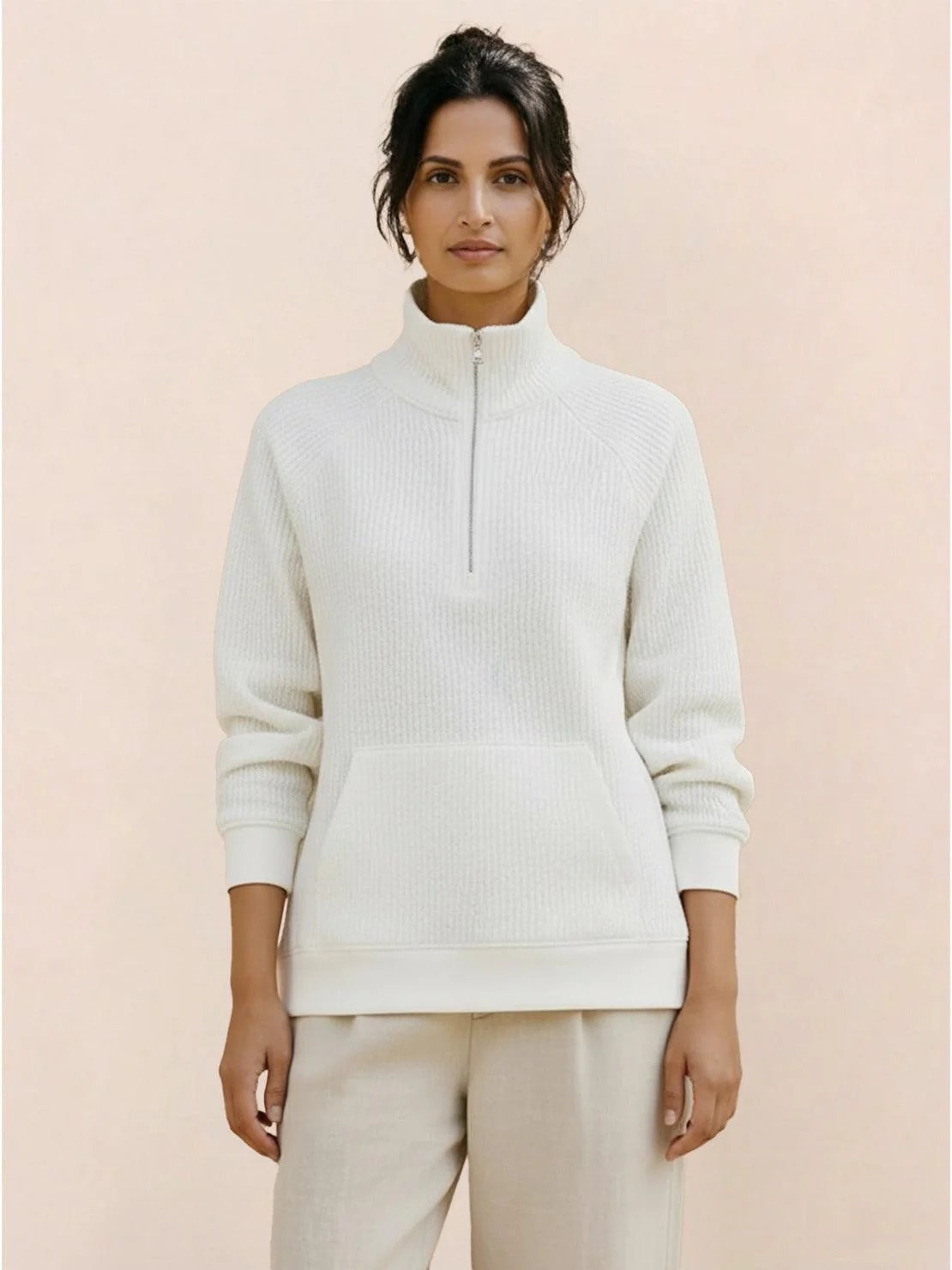 Half-Zip Waffle Pullover - Image 25