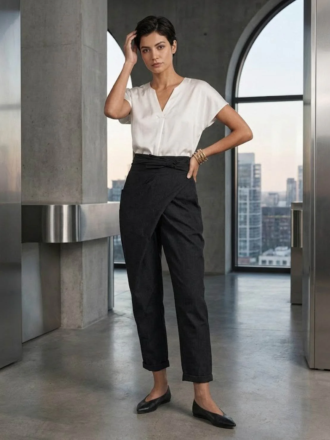High-Waist Wrapped Comfy Pants - Image 22