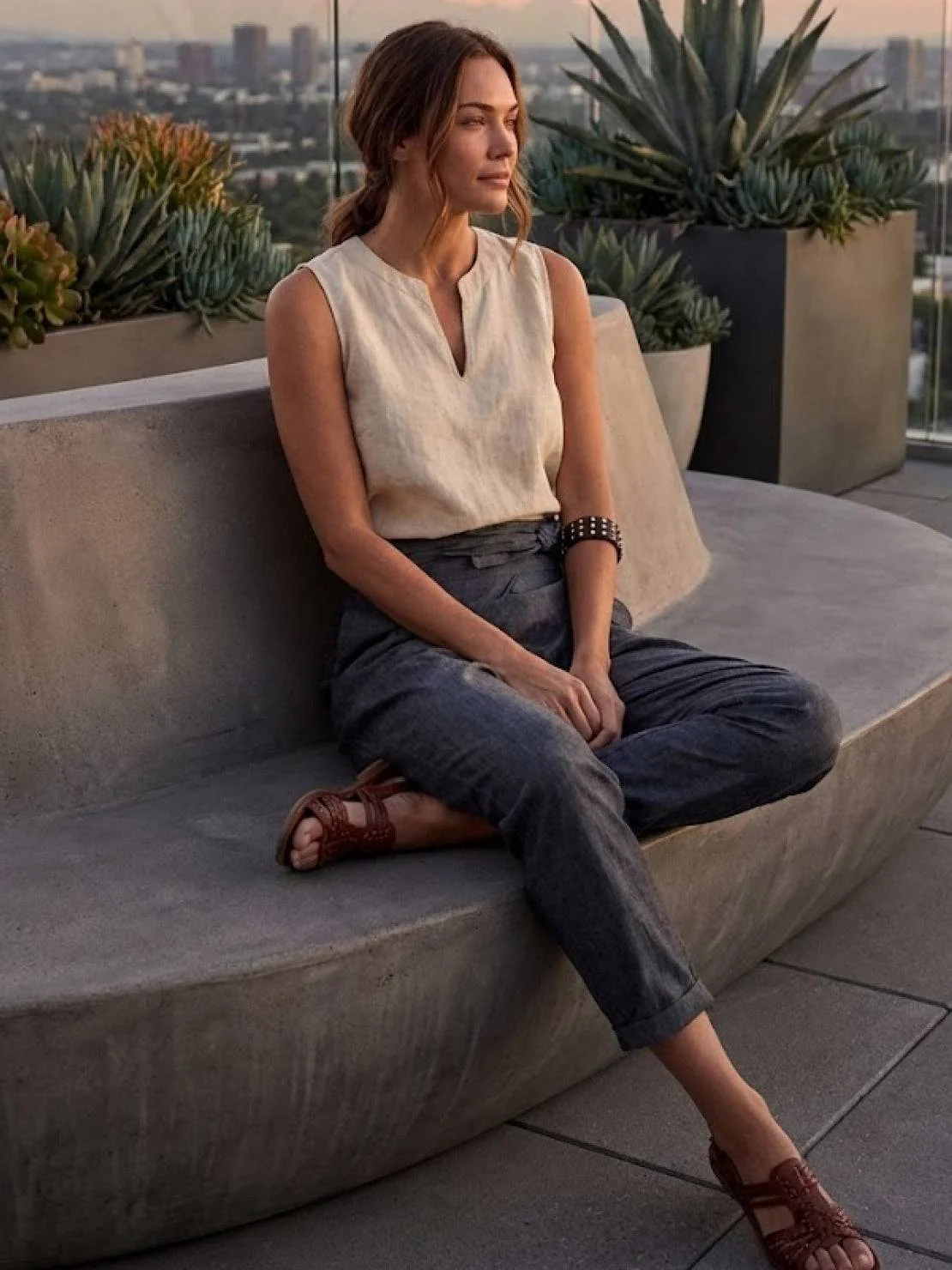High-Waist Wrapped Comfy Pants - Image 3