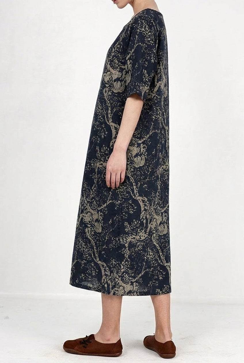 Japanese Porcelain Print Dress - Image 16