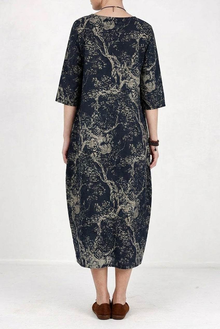 Japanese Porcelain Print Dress - Image 17