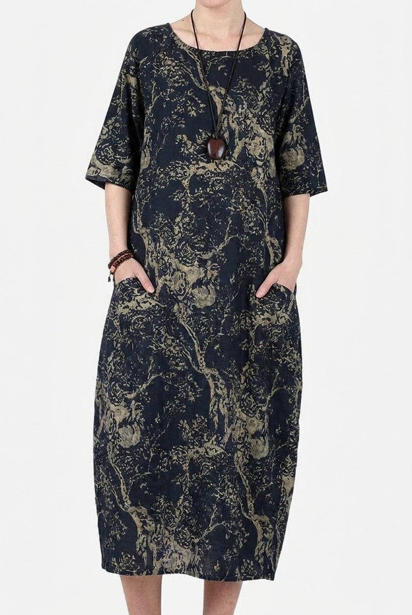 Japanese Porcelain Print Dress - Image 18