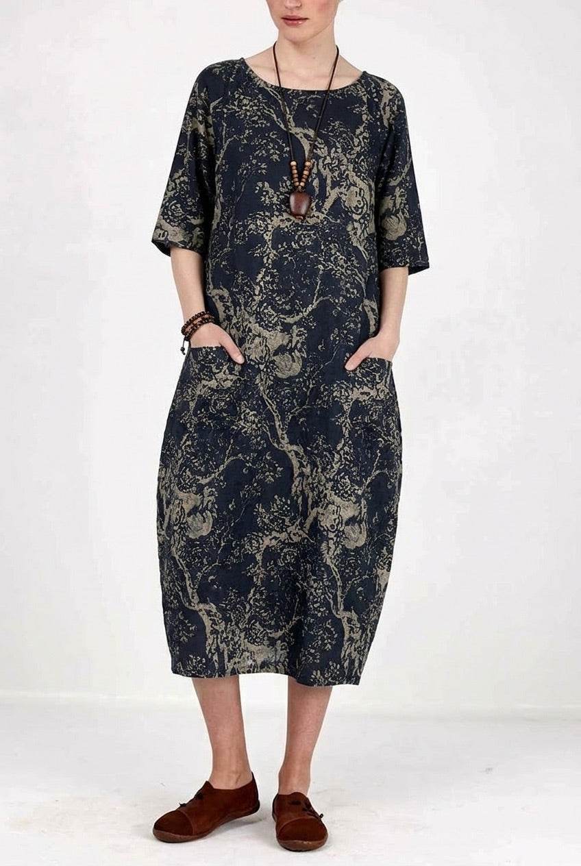 Japanese Porcelain Print Dress - Image 19