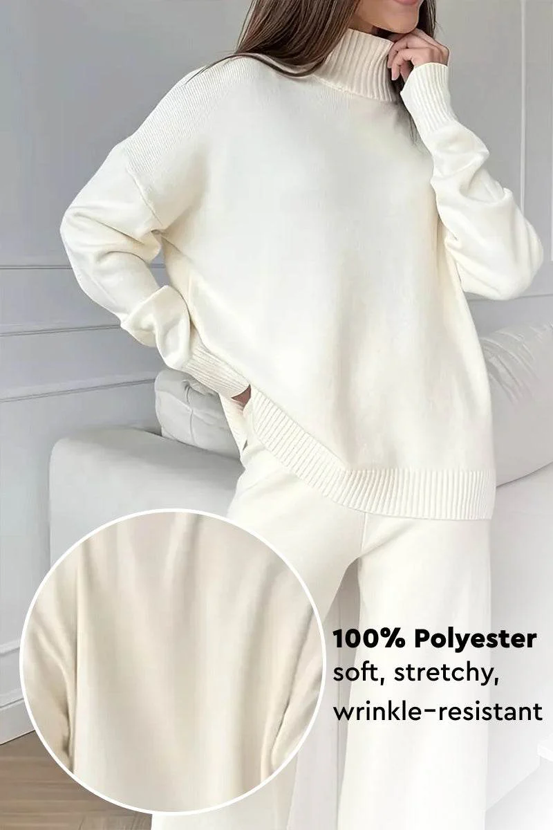 Knitted Turtleneck Two-Piece Set - Image 3