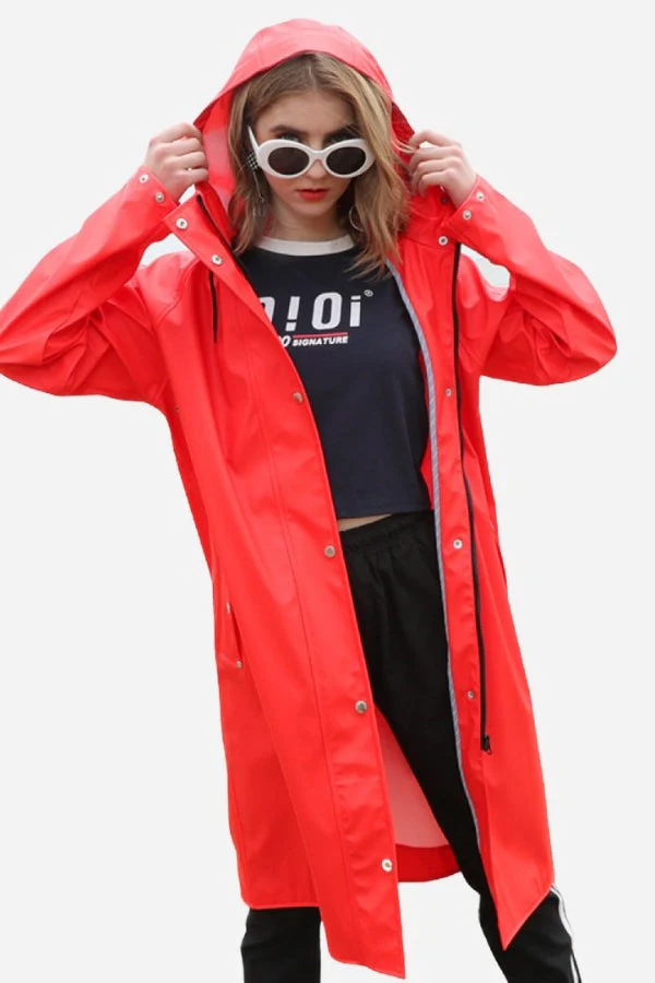 Lightweight Ultra Water-Resistant Long Windbreaker Jacket - Image 10