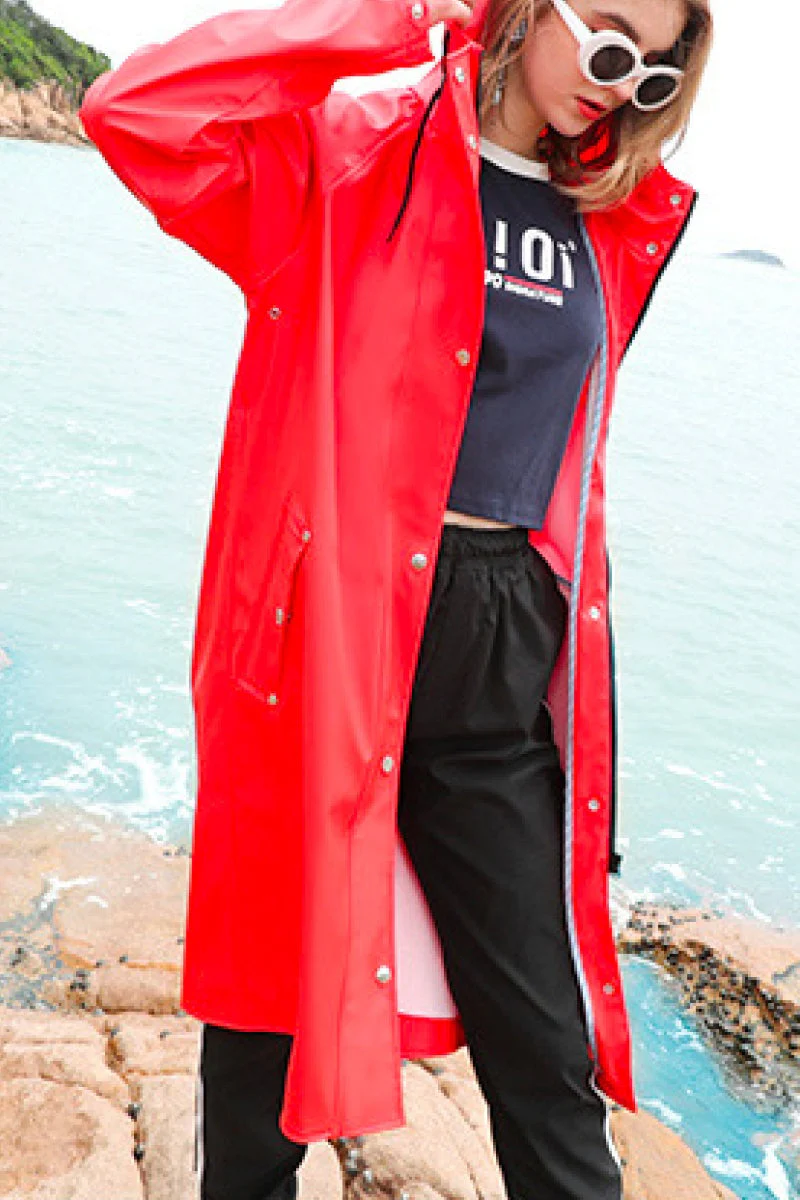 Lightweight Ultra Water-Resistant Long Windbreaker Jacket - Image 12