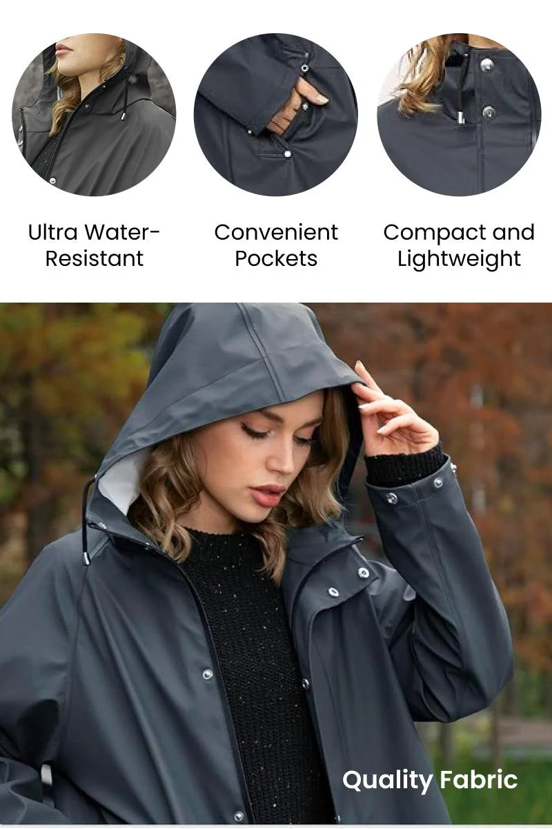 Lightweight Ultra Water-Resistant Long Windbreaker Jacket - Image 5