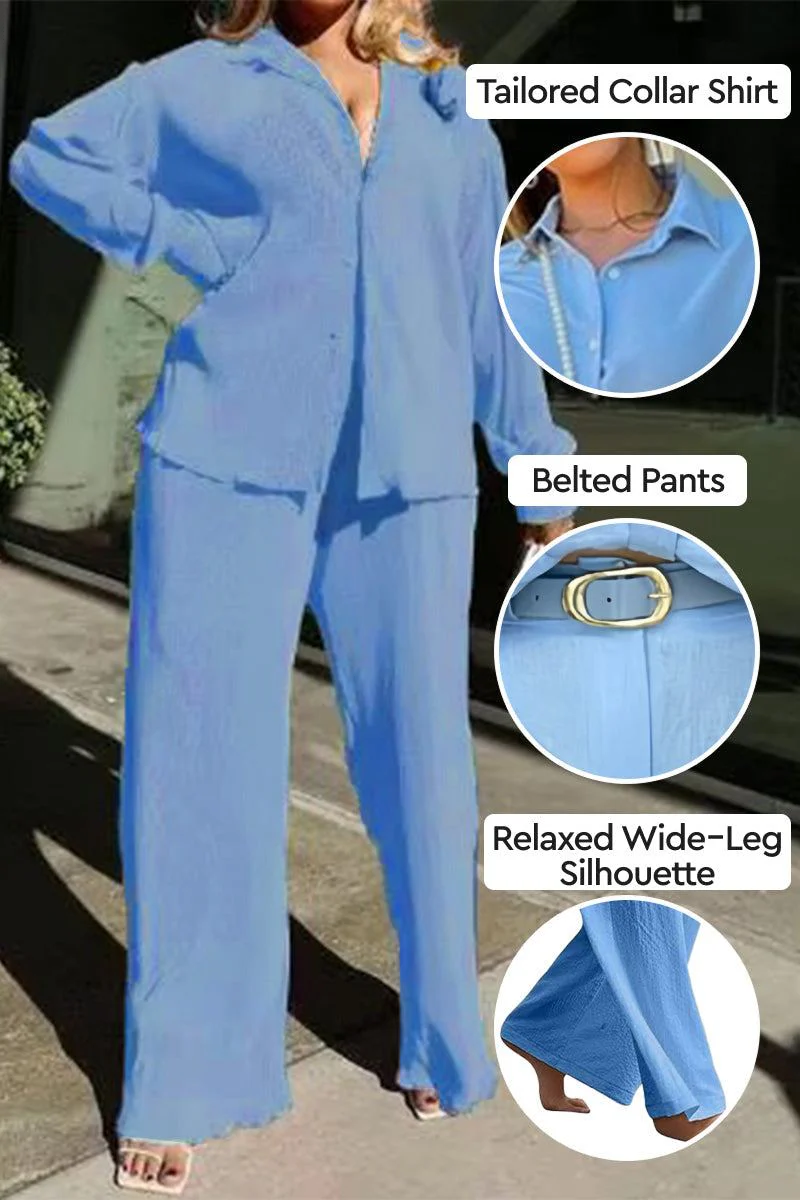 Linen Blend Two-Piece Set - Image 2