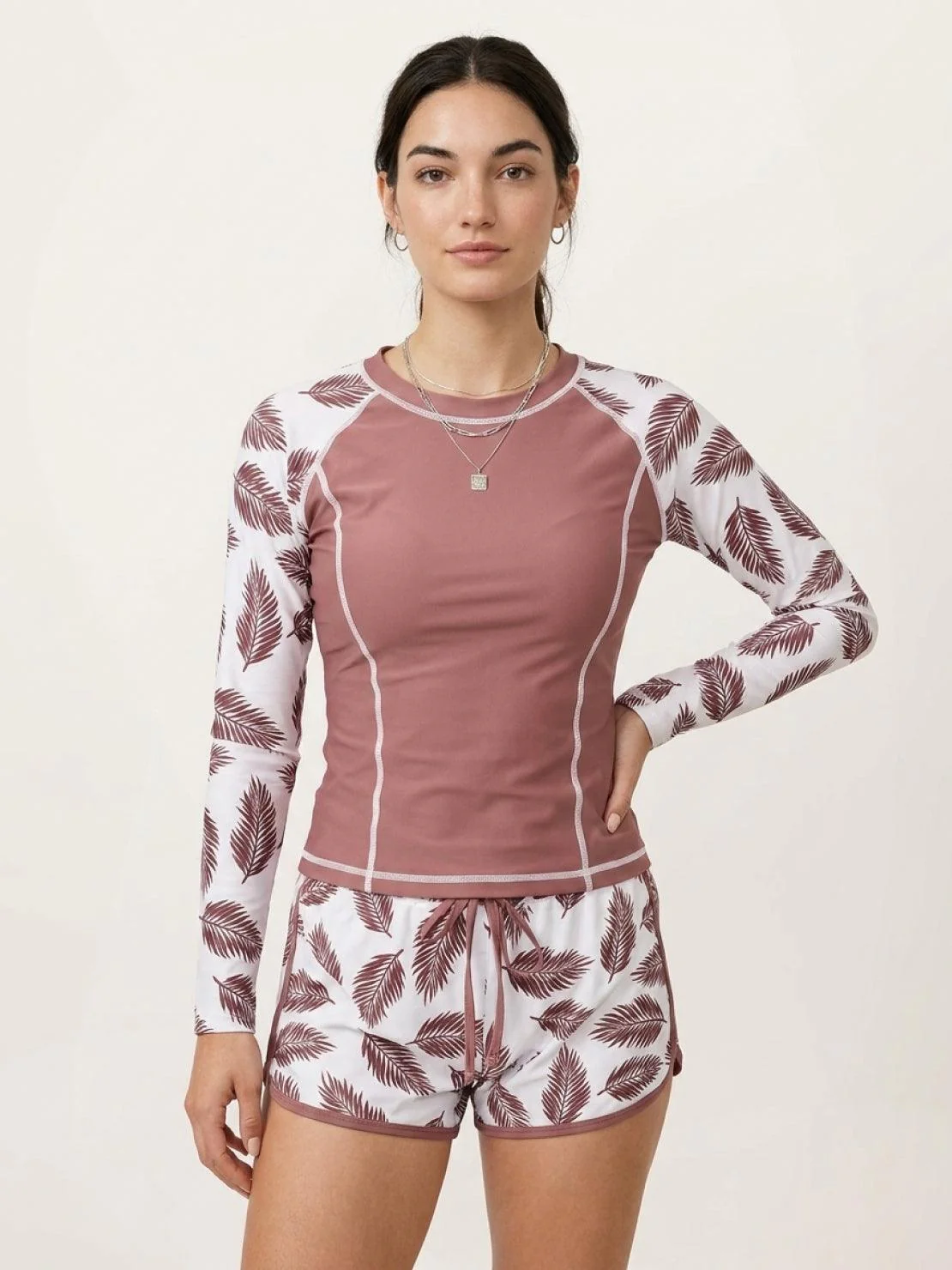 Long-Sleeve UV Rash Guard Set