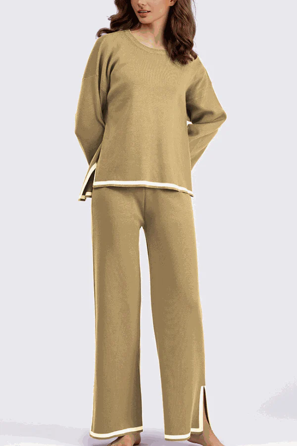 Long Sleeved Relaxed Fit Lounge Two-Piece Set - Image 17