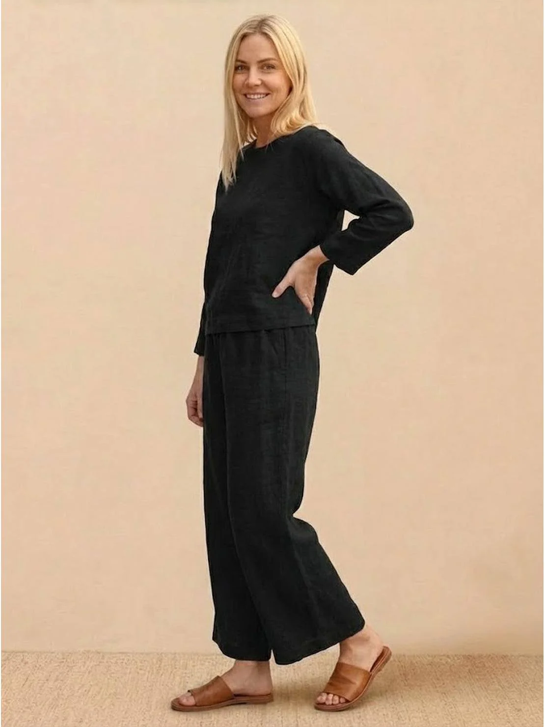Loose Solid Color Two-Piece Set - Image 26