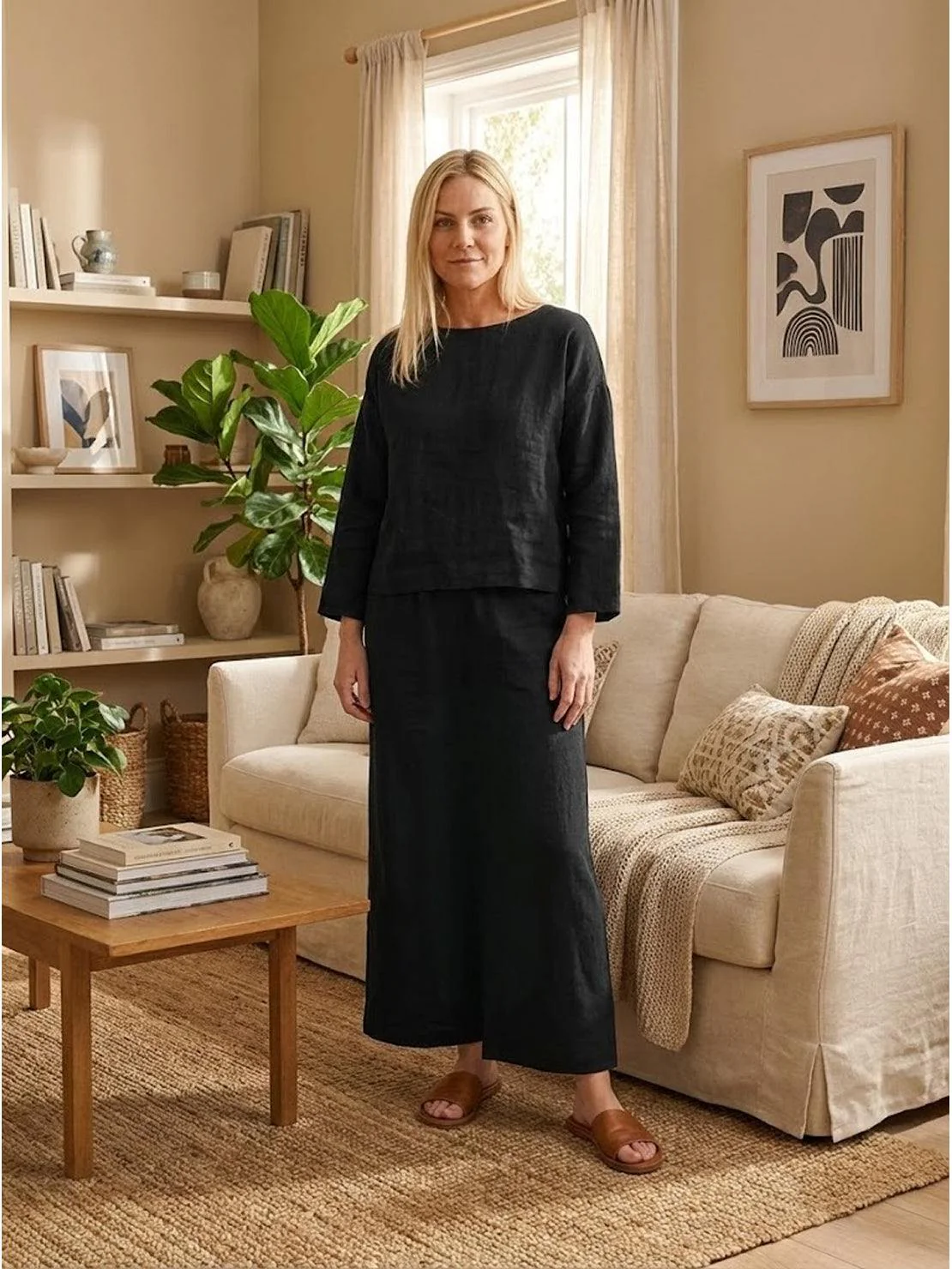 Loose Solid Color Two-Piece Set - Image 29