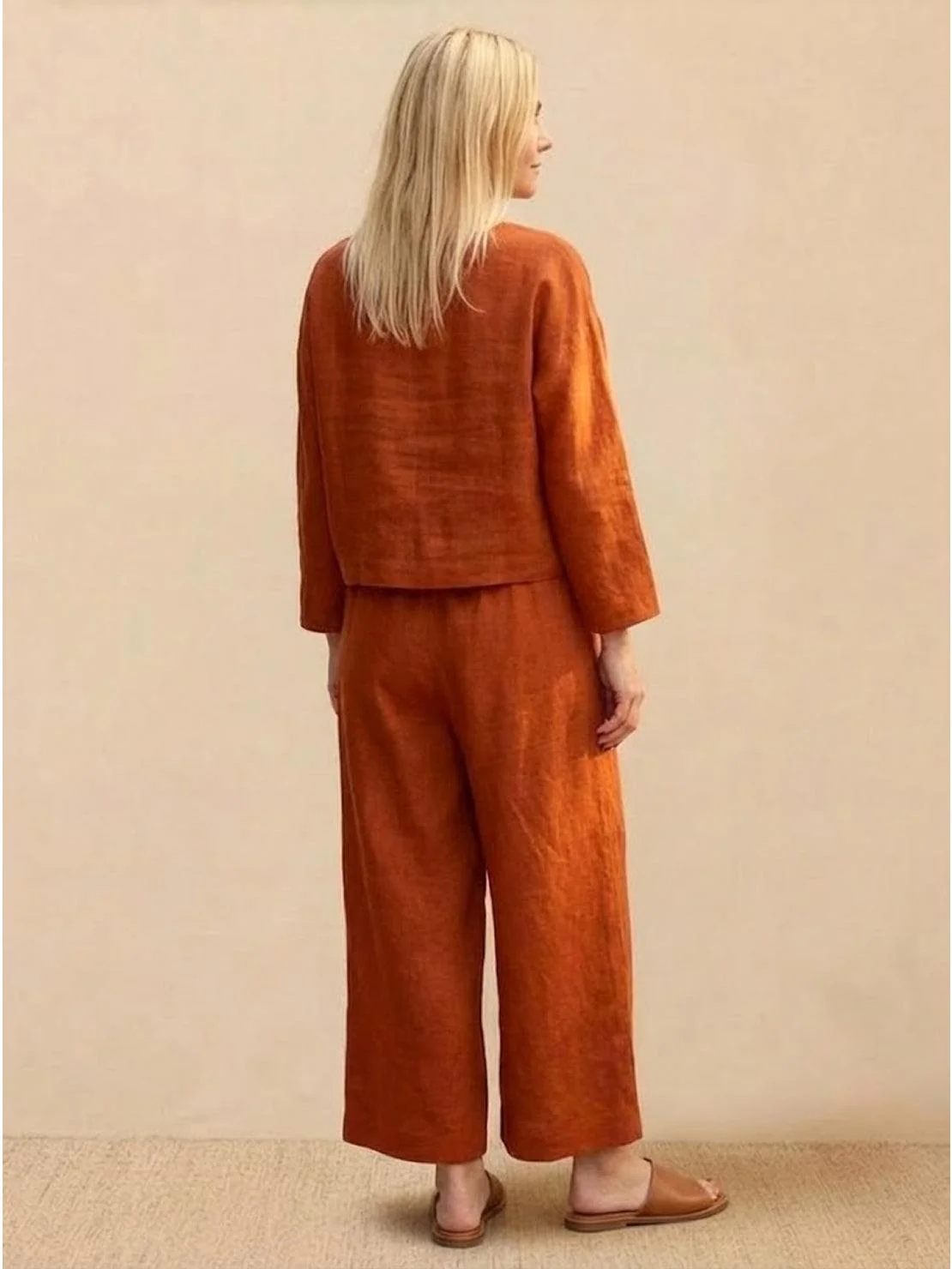 Loose Solid Color Two-Piece Set - Image 3
