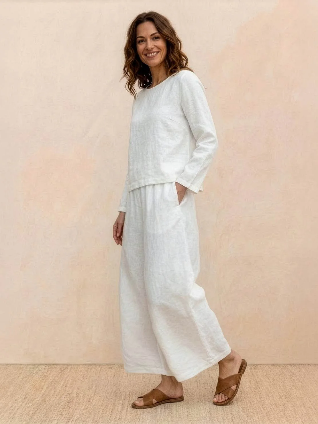 Loose Solid Color Two-Piece Set - Image 32