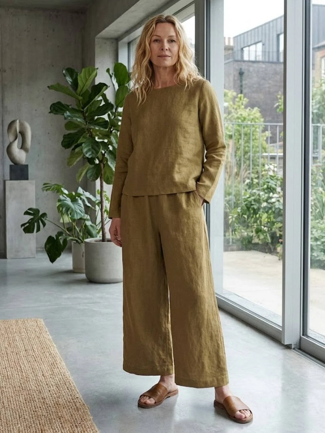 Loose Solid Color Two-Piece Set - Image 41
