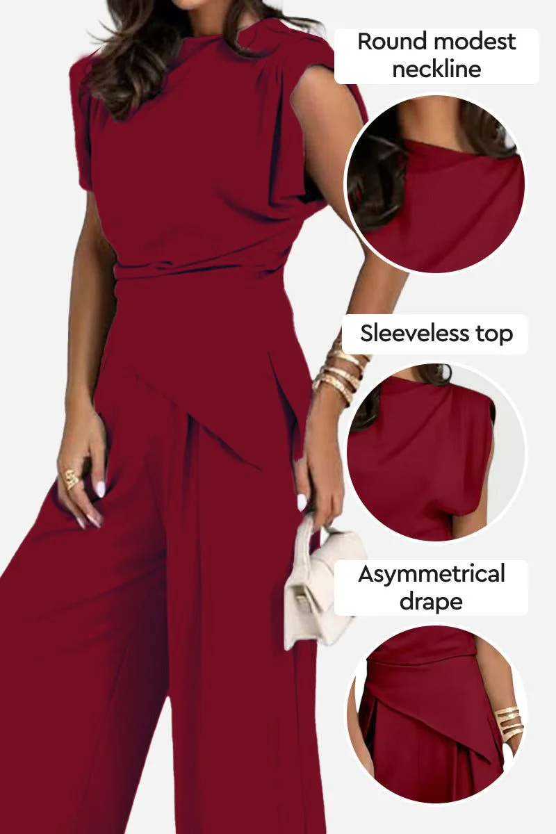 Manhattan Lines Draped Two-Piece Set - Image 2