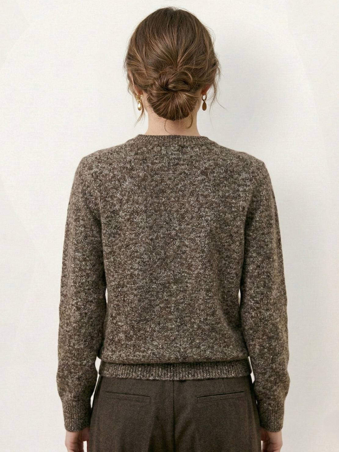 Marled Knit Merino Wool Cardigan - Image 14