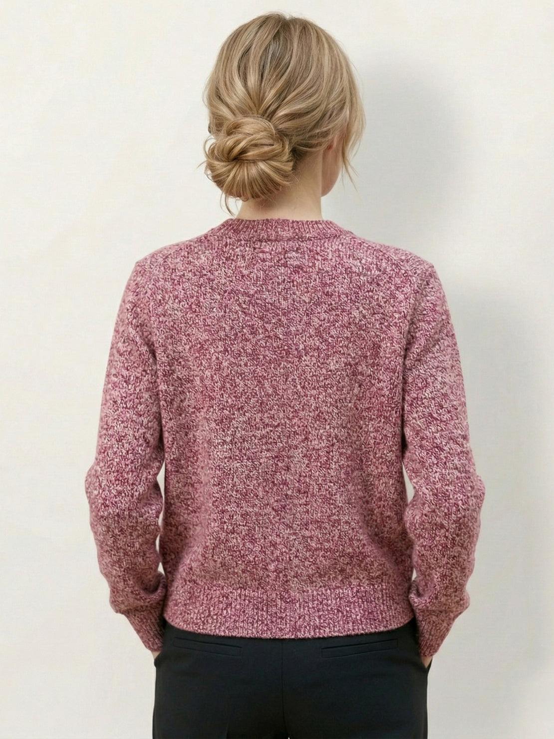 Marled Knit Merino Wool Cardigan - Image 24