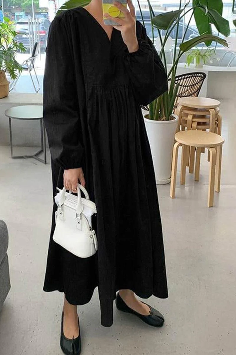 Midi Long Sleeve Spring Dress - Image 3