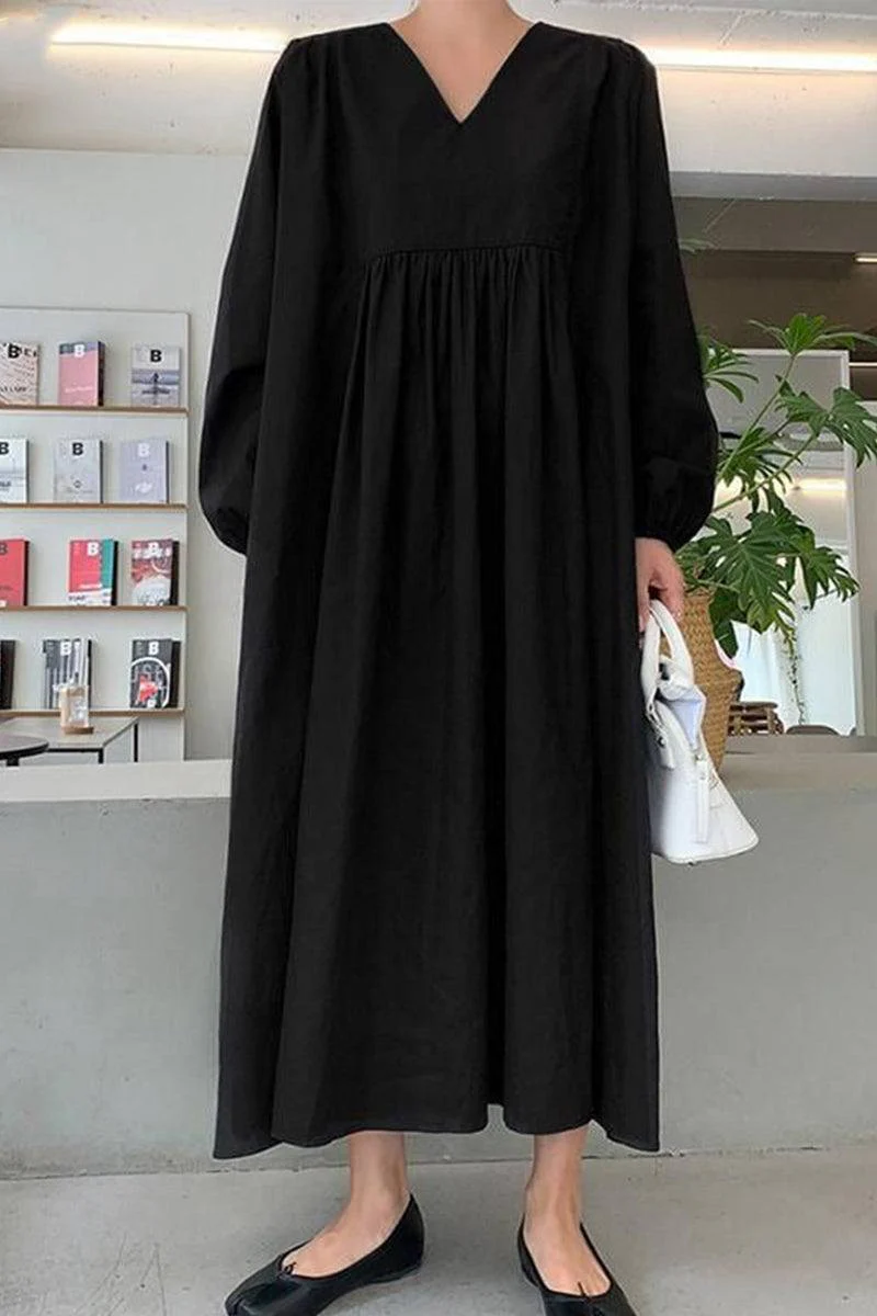 Midi Long Sleeve Spring Dress - Image 4