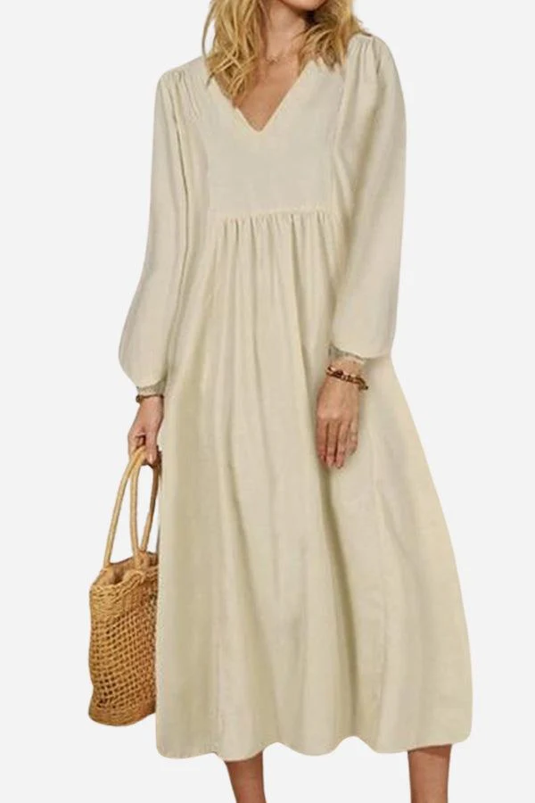 Midi Long Sleeve Spring Dress - Image 5