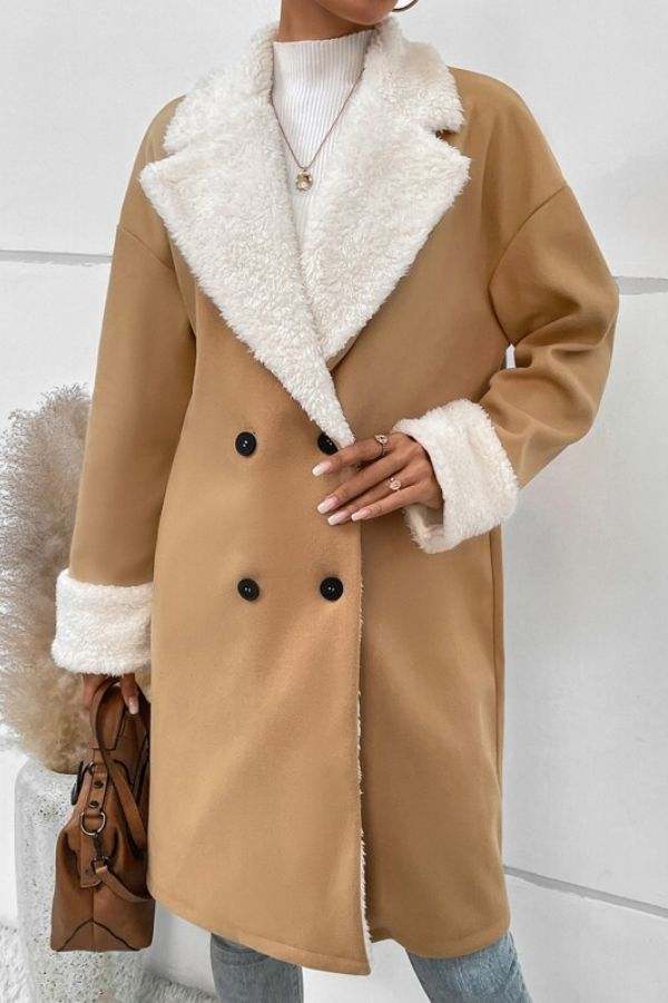 Nordic Warmth Shearling-Lined Coat - Image 4